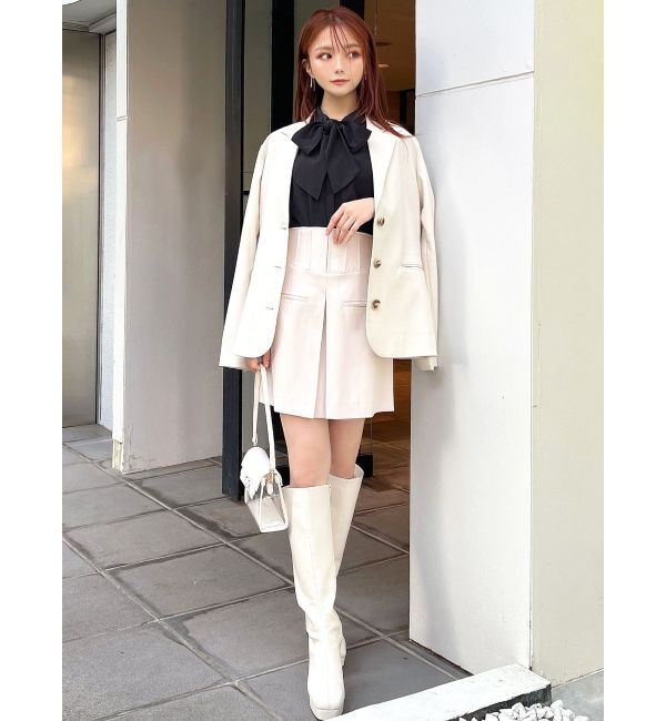 RESEXXY「スリーブ2wayミディジャケット」|テーラードジャケット|