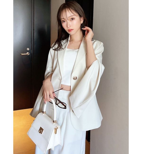 RESEXXY「スリーブ2wayミディジャケット」|テーラードジャケット|