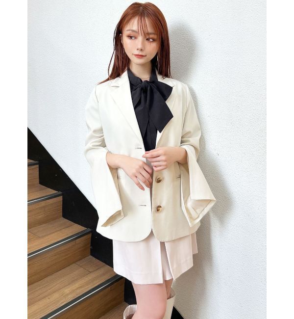 RESEXXY「スリーブ2wayミディジャケット」|テーラードジャケット|