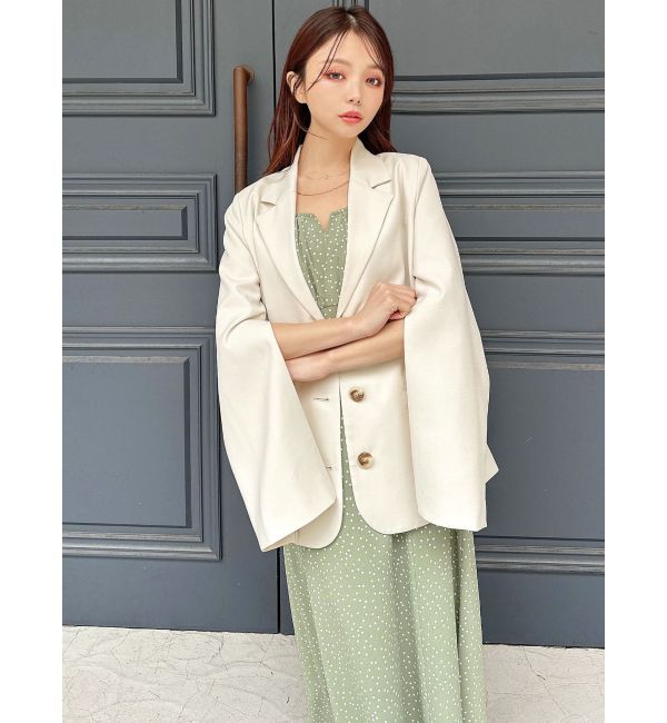 RESEXXY「スリーブ2wayミディジャケット」|テーラードジャケット|