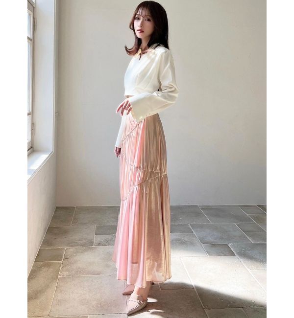 RESEXXY「メタリックギャザーマーメイドスカート」|スカート|