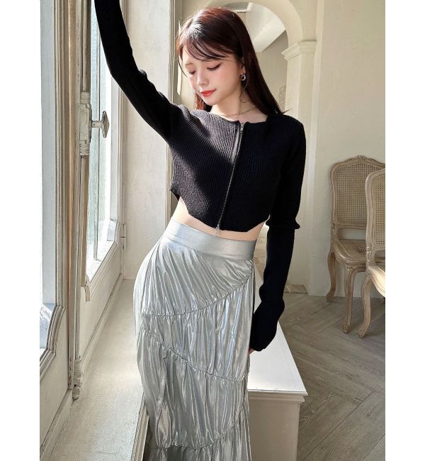 RESEXXY「メタリックギャザーマーメイドスカート」|スカート|