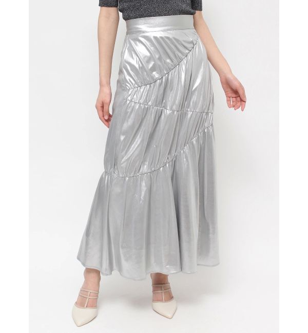 RESEXXY「メタリックギャザーマーメイドスカート」|スカート|