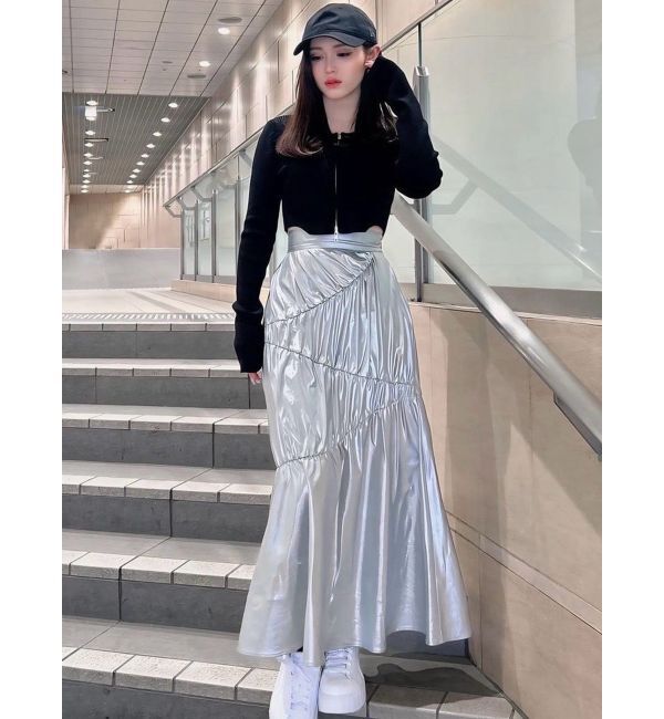 RESEXXY「メタリックギャザーマーメイドスカート」|スカート|