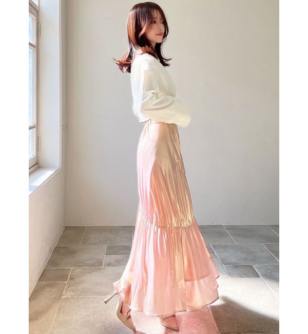 RESEXXY「メタリックギャザーマーメイドスカート」|スカート|