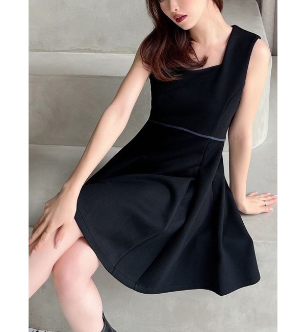 RESEXXY「ポンチタックミニワンピース」|ワンピース|ブラック