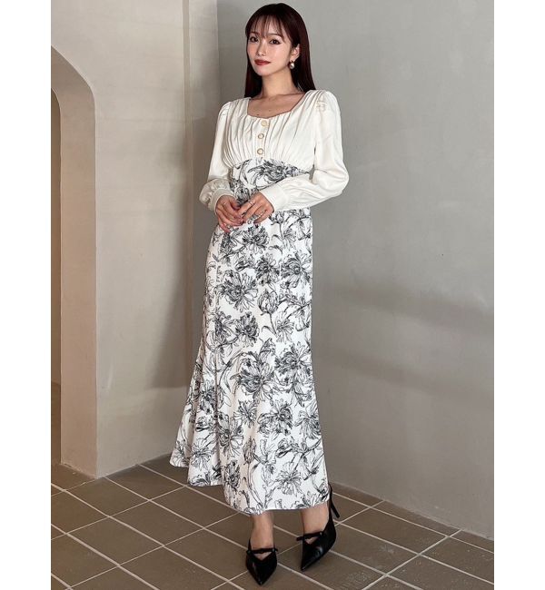 RESEXXY「フロントギャザーマーメイドワンピース」|ワンピース|