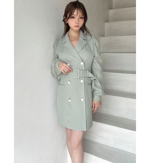 RESEXXY「スリーブシアーミニワンピース」|ワンピース|