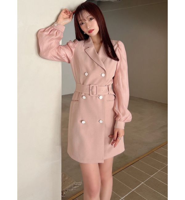 RESEXXY「スリーブシアーミニワンピース」|ワンピース|