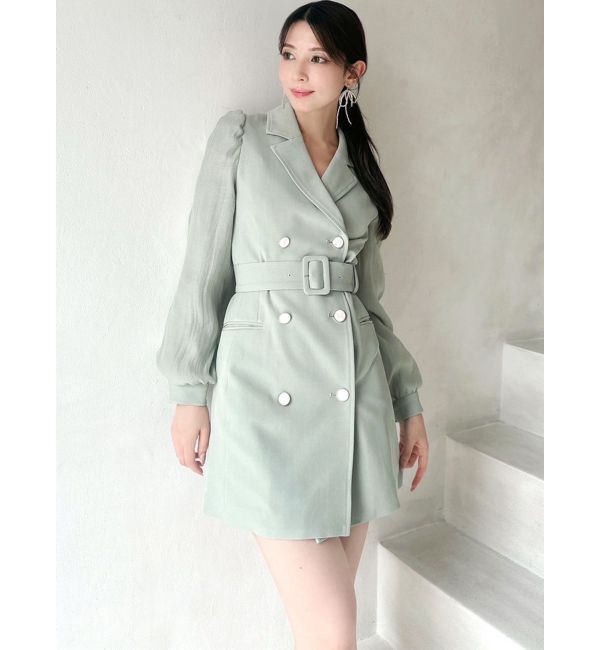 RESEXXY「スリーブシアーミニワンピース」|ワンピース|