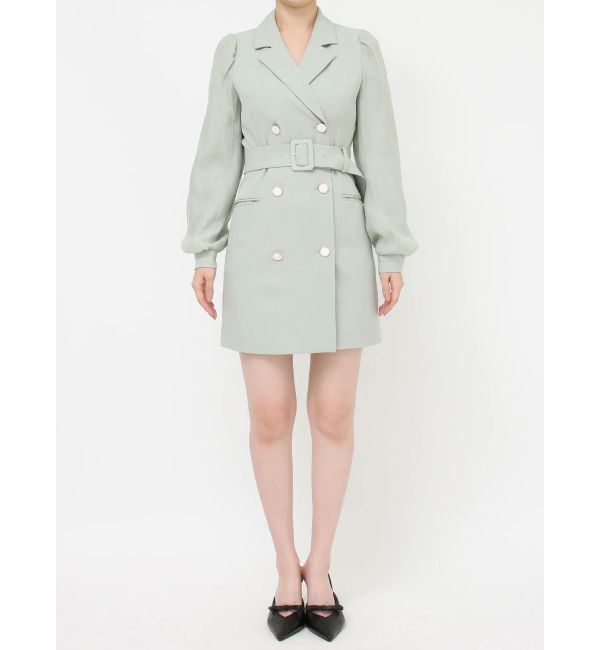 RESEXXY「スリーブシアーミニワンピース」|ワンピース|