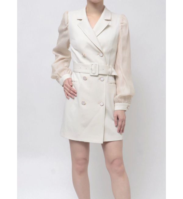 RESEXXY「スリーブシアーミニワンピース」|ワンピース|