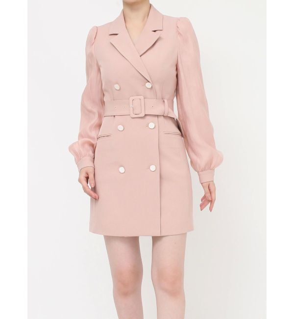 RESEXXY「スリーブシアーミニワンピース」|ワンピース|