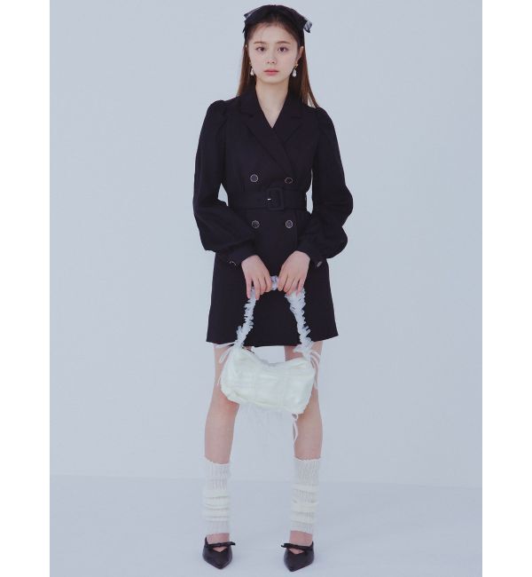 RESEXXY「スリーブシアーミニワンピース」|ワンピース|ブラック