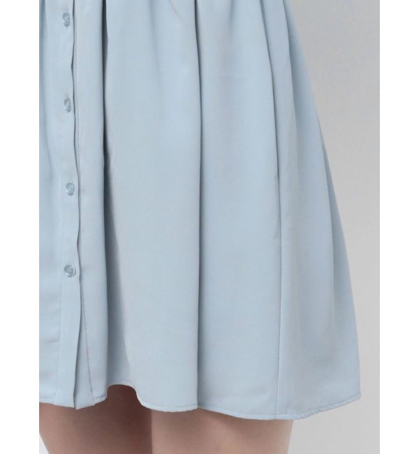 RESEXXY「シャーリングデザインミニシャツワンピース」|ワンピース|