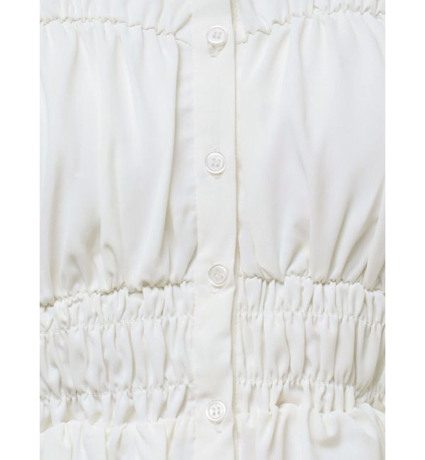 RESEXXY「シャーリングデザインミニシャツワンピース」|ワンピース|