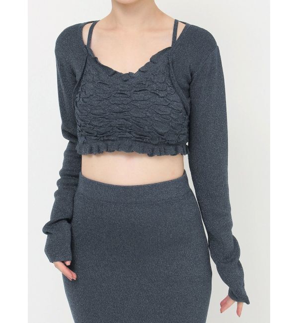 RESEXXY「シャーリングニットトップス【セットアップ着用可能】」|ニット・セーター|