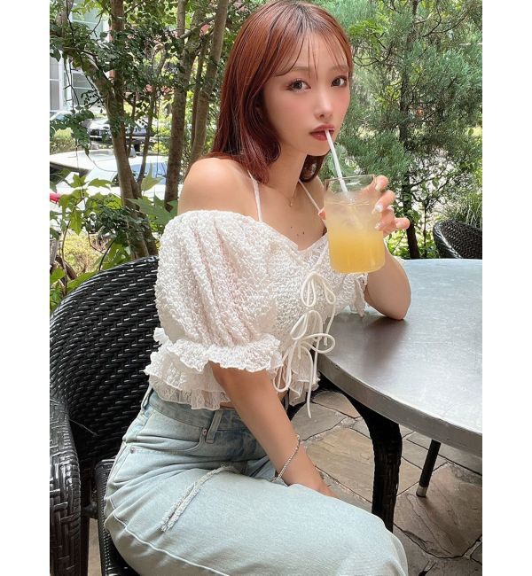 RESEXXY「レースドッキングフリルブラウス」|シャツ・ブラウス|