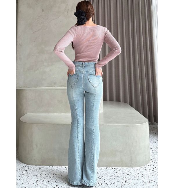 RESEXXY「ハートポケットデニムパンツ」|デニム|