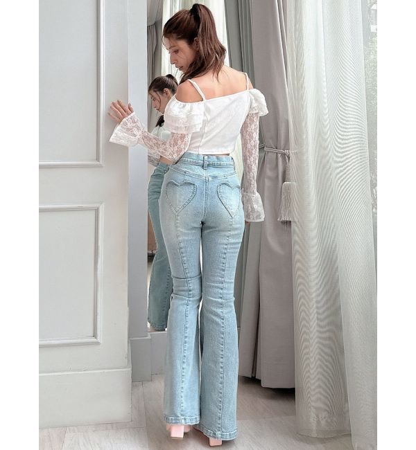 RESEXXY「ハートポケットデニムパンツ」|デニム|