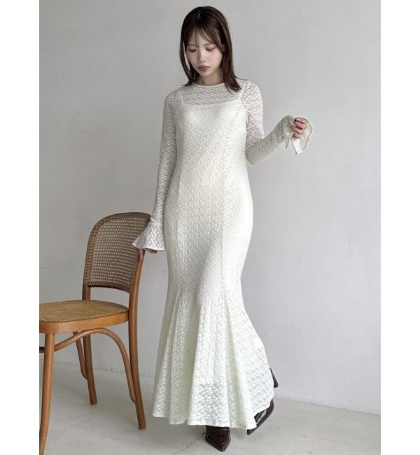 dazzlin「バックリボンレースワンピース」|ワンピース|