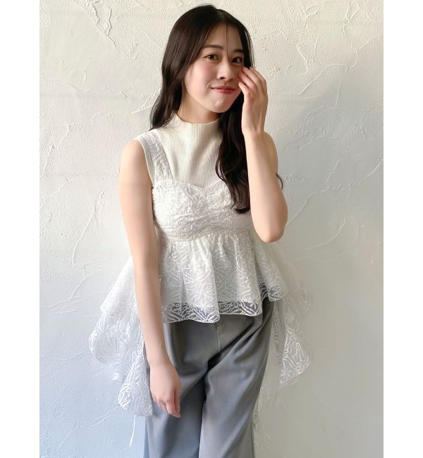 dazzlin「レースビッグフリルブラウス」|シャツ・ブラウス|