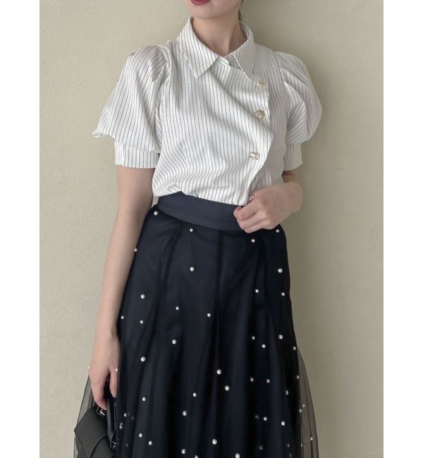 dazzlin「【再生産/新色登場】マルチボタンデザインブラウス」|シャツ・ブラウス|