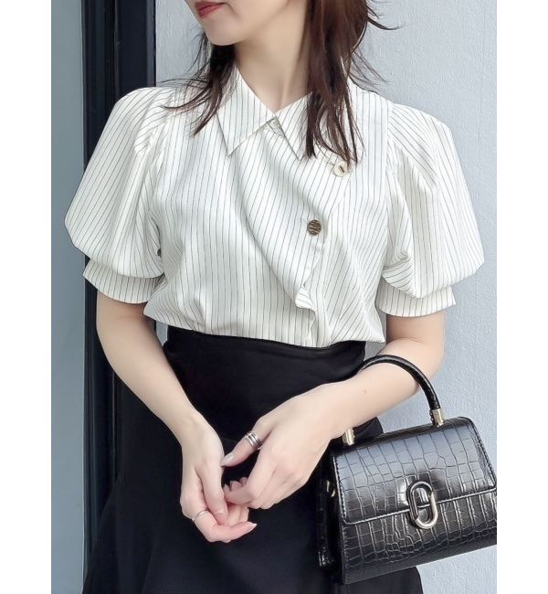 dazzlin「【再生産/新色登場】マルチボタンデザインブラウス」|シャツ・ブラウス|