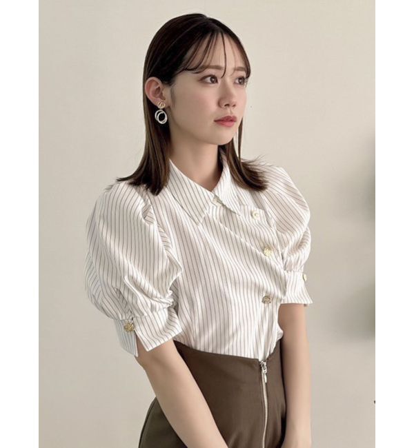 dazzlin「【再生産/新色登場】マルチボタンデザインブラウス」|シャツ・ブラウス|