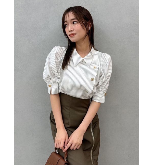 dazzlin「【再生産/新色登場】マルチボタンデザインブラウス」|シャツ・ブラウス|