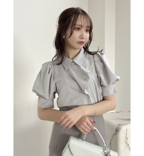 dazzlin「【再生産/新色登場】マルチボタンデザインブラウス」|シャツ・ブラウス|