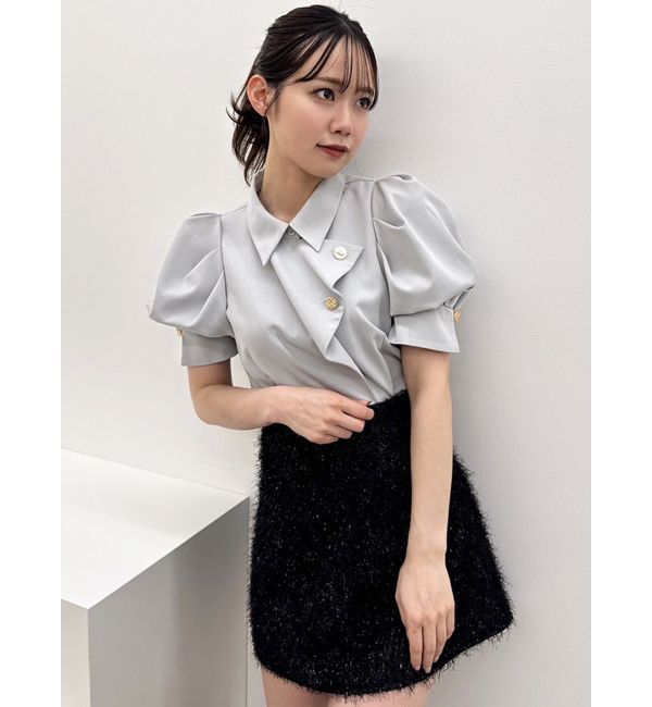 dazzlin「【再生産/新色登場】マルチボタンデザインブラウス」|シャツ・ブラウス|