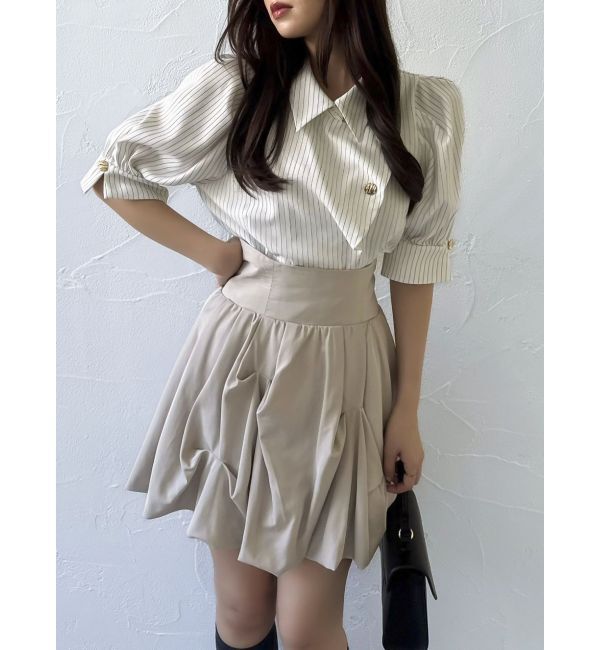 dazzlin「【再生産/新色登場】マルチボタンデザインブラウス」|シャツ・ブラウス|