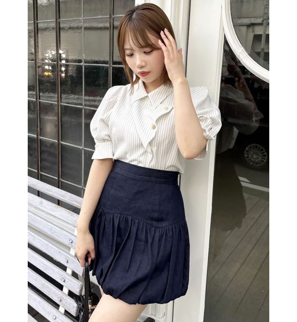 dazzlin「【再生産/新色登場】マルチボタンデザインブラウス」|シャツ・ブラウス|