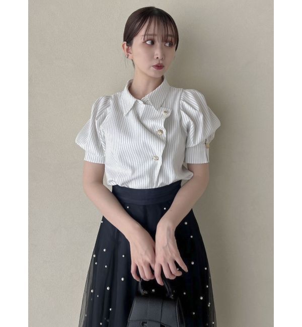 dazzlin「【再生産/新色登場】マルチボタンデザインブラウス」|シャツ・ブラウス|