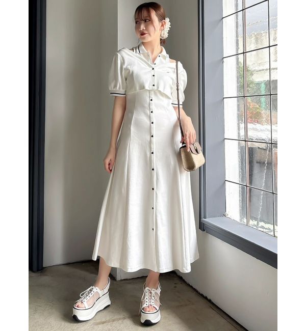 dazzlin「【POLO BCSコラボ/再生産】レイヤードポロワンピース」|ワンピース|