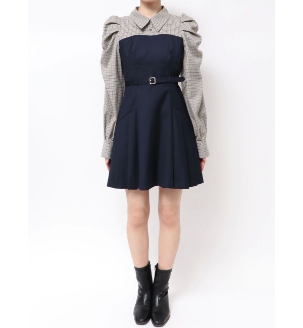 dazzlin「長袖レイヤードシャツミニワンピース」|ワンピース|