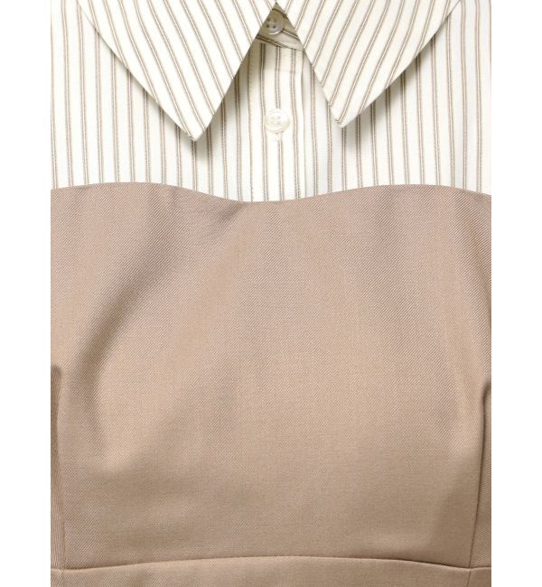 dazzlin「長袖レイヤードシャツミニワンピース」|ワンピース|