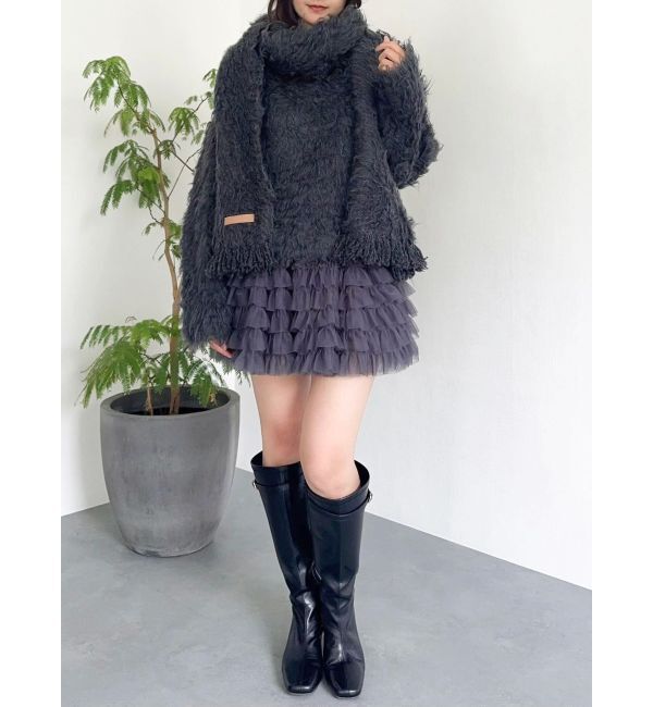 dazzlin「リップルカールVネックニット」|ニット・セーター|