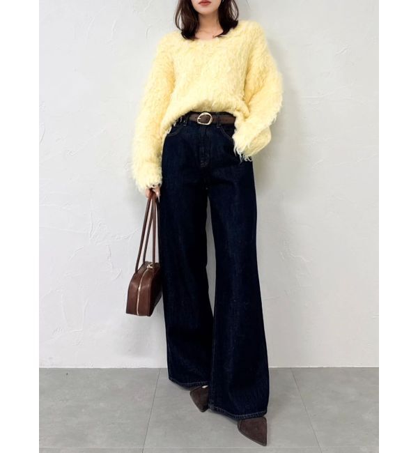 dazzlin「リップルカールVネックニット」|ニット・セーター|