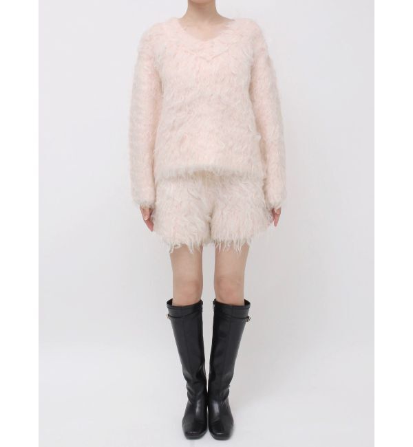 dazzlin「リップルカールVネックニット」|ニット・セーター|