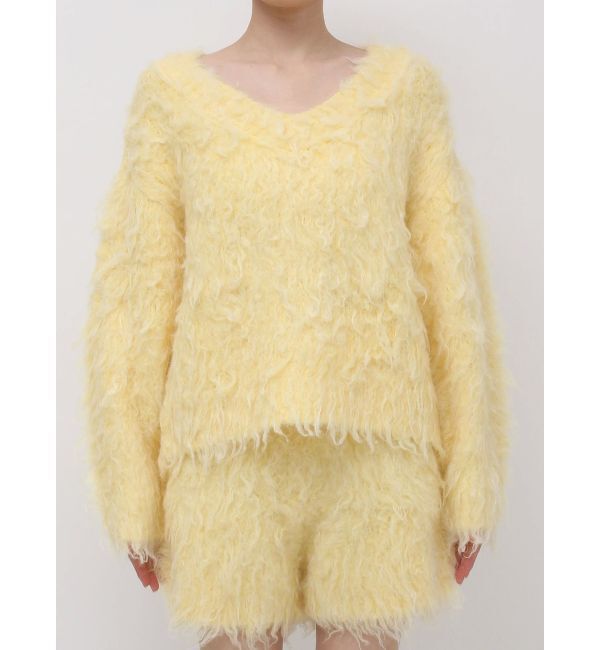 dazzlin「リップルカールVネックニット」|ニット・セーター|