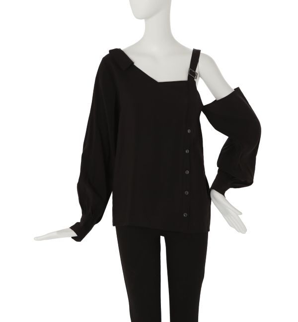 EMODA「アシンメトリーベルトストラップトップス」|Tシャツ・カットソー|