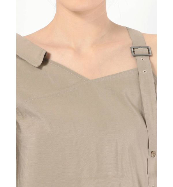 EMODA「アシンメトリーベルトストラップトップス」|Tシャツ・カットソー|