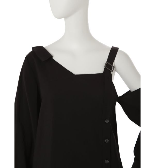 EMODA「アシンメトリーベルトストラップトップス」|Tシャツ・カットソー|