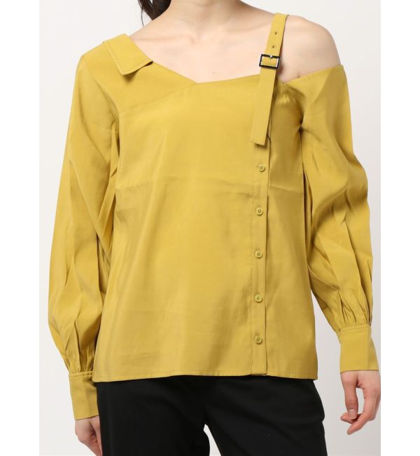 EMODA「アシンメトリーベルトストラップトップス」|Tシャツ・カットソー|マスタード