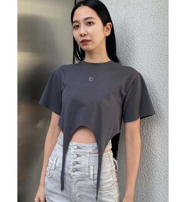 EMODA「ガーターロゴトップ」|Tシャツ・カットソー|