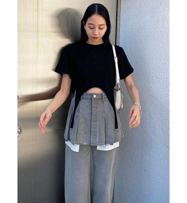 EMODA「ガーターロゴトップ」|Tシャツ・カットソー|