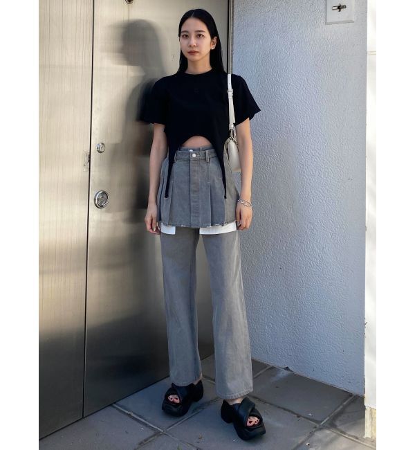 EMODA「ガーターロゴトップ」|Tシャツ・カットソー|