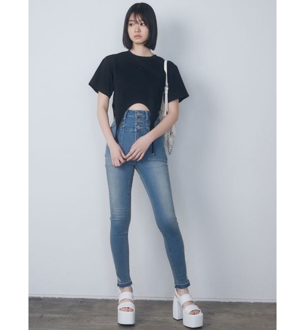 EMODA「ガーターロゴトップ」|Tシャツ・カットソー|